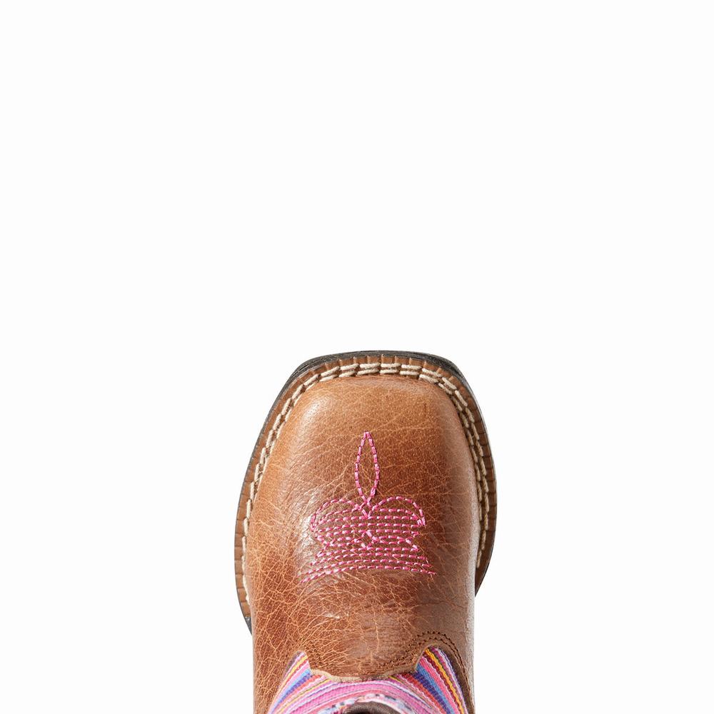 Kids' Ariat Lil' Stompers Aurora Western Boots Brown | UOGX-91326