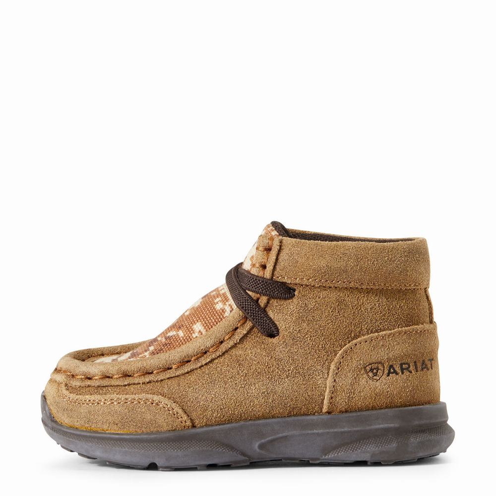 Kids' Ariat Lil' Stompers Dallas Spitfire Western Boots Brown | YUJI-27195