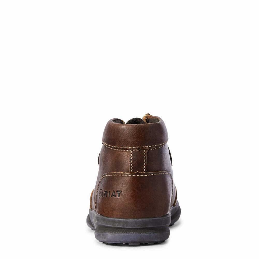 Kids' Ariat Lil' Stompers Garrison Spitfire Casual Shoes Brown | WMZJ-78350