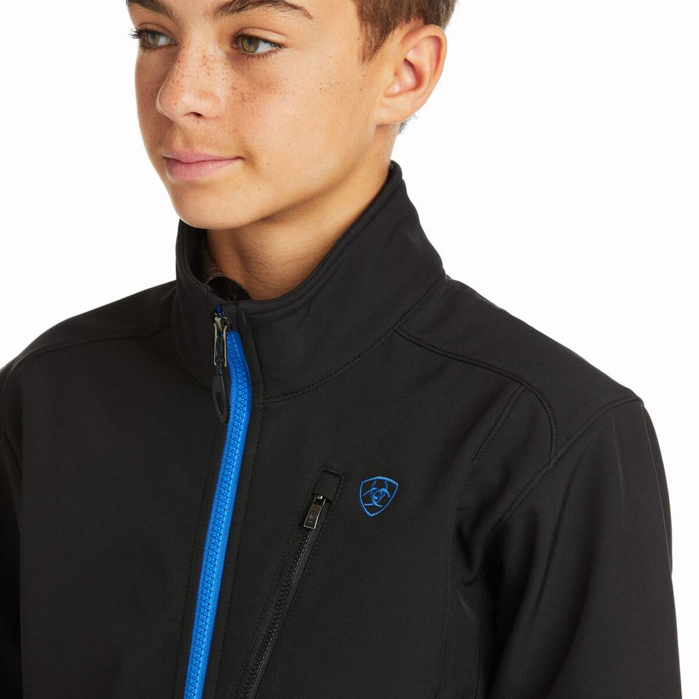 Kids' Ariat Logo 2.0 Softshell Jackets Black | ASEJ-84970