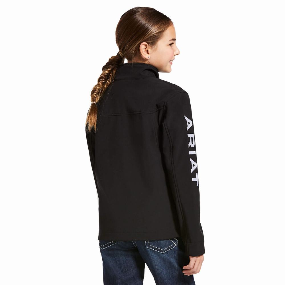 Kids' Ariat New Team Softshell Jackets Black | LKGZ-08416