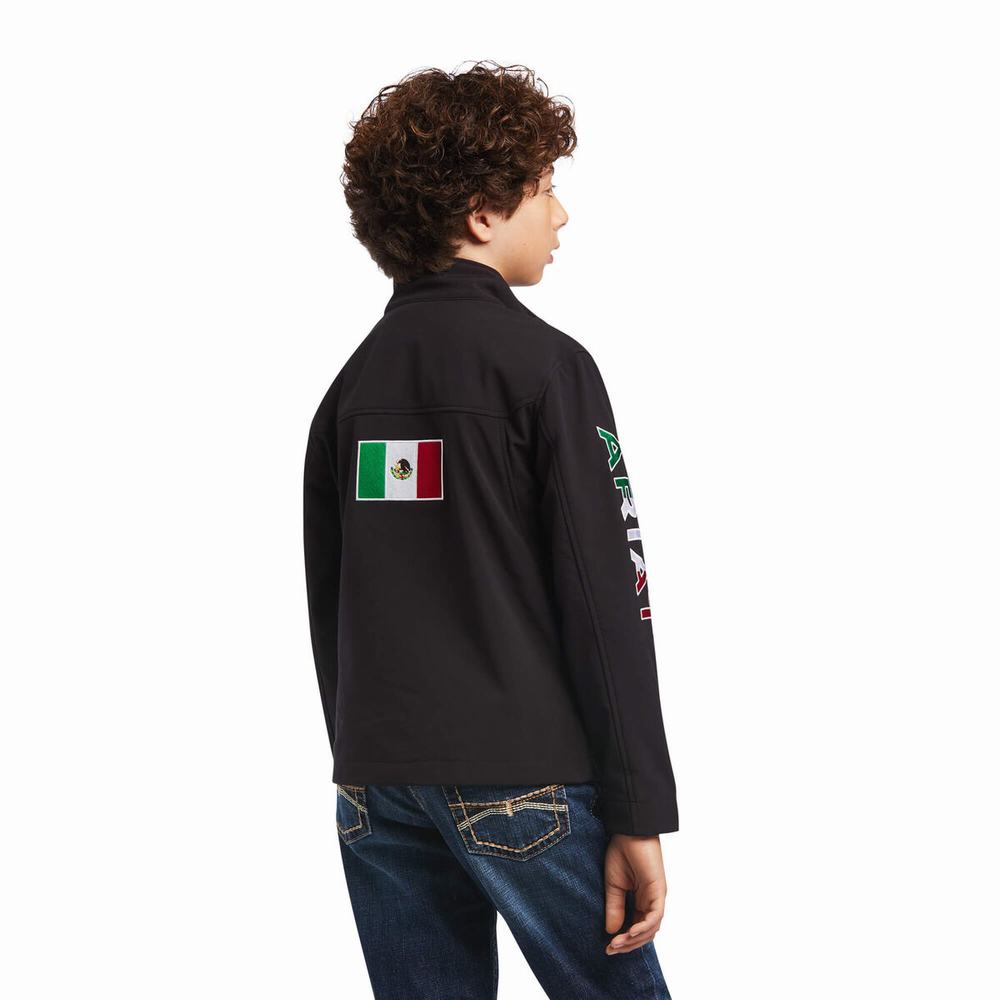 Kids' Ariat New Team Softshell MEXICO Riding Pants Black | XSJI-89472