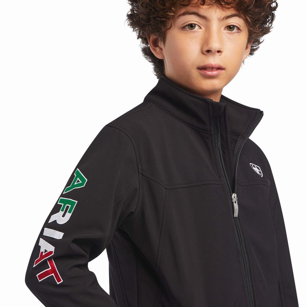 Kids' Ariat New Team Softshell MEXICO Riding Pants Black | XSJI-89472