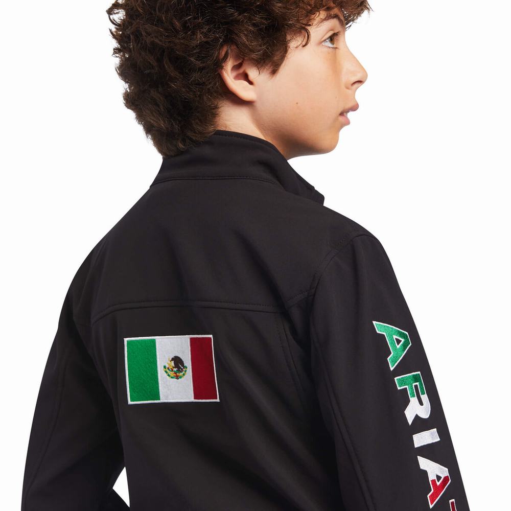 Kids' Ariat New Team Softshell MEXICO Riding Pants Black | XSJI-89472