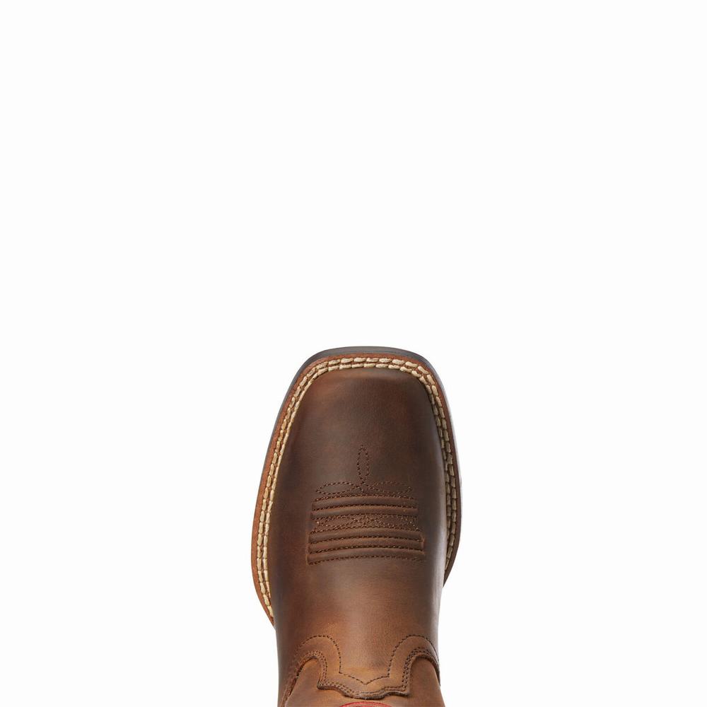 Kids' Ariat Patriot II Western Boots Brown | SZAB-61827