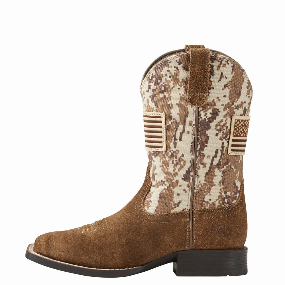 Kids' Ariat Patriot Western Boots Beige / Brown Camo | JAVT-34598