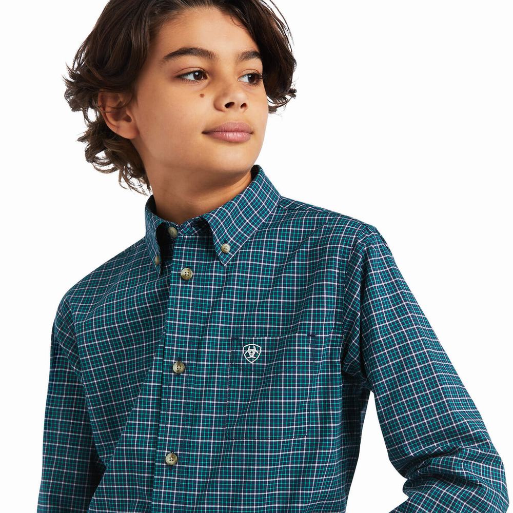 Kids' Ariat Pro Series Declan Stretch Classic Fit Shirts Multicolor | JTQX-43162