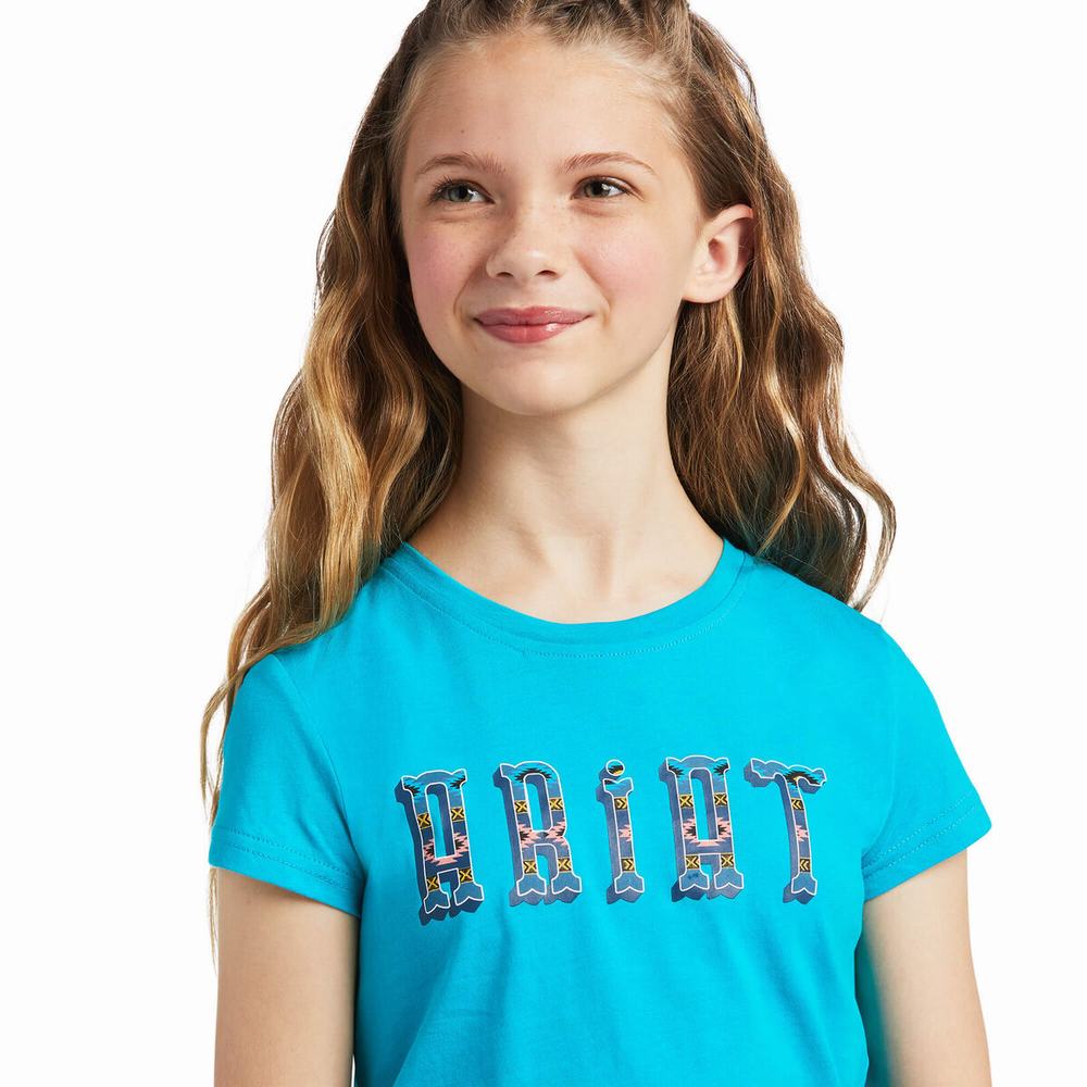 Kids' Ariat REAL Kinship Graphic Polo Shirts Multicolor | PEFM-23956