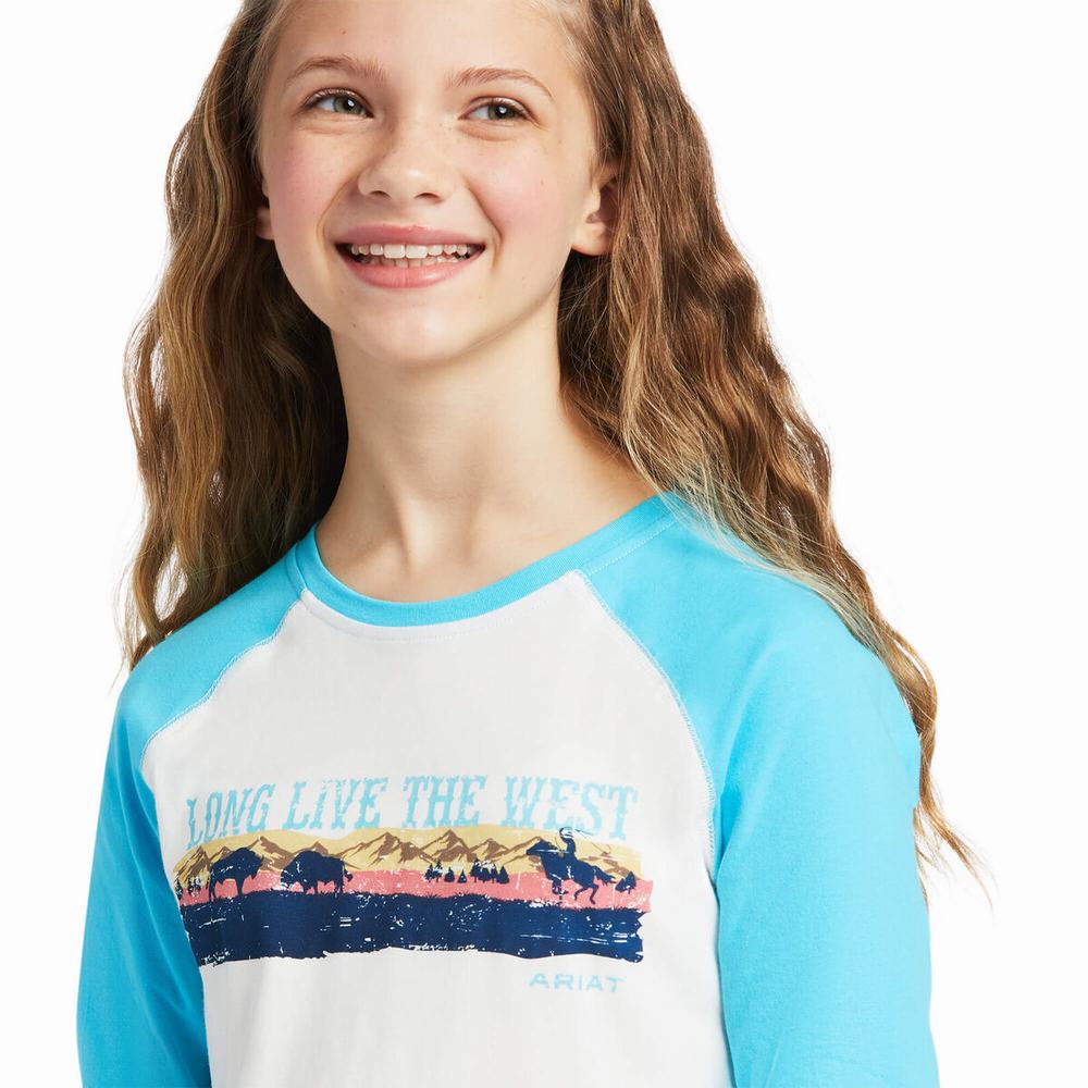 Kids' Ariat REAL Long Live Polo Shirts Multicolor | GLKZ-25836