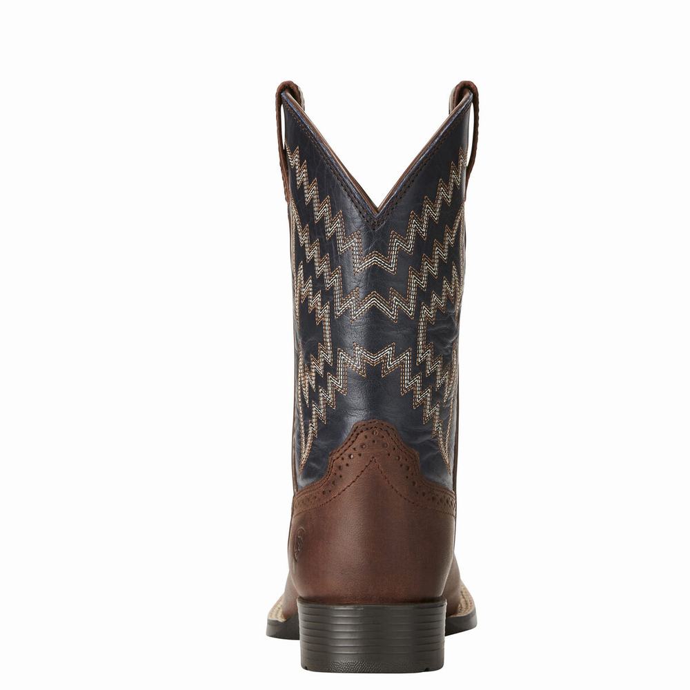 Kids' Ariat Tycoon Western Boots Brown | WGZF-89320