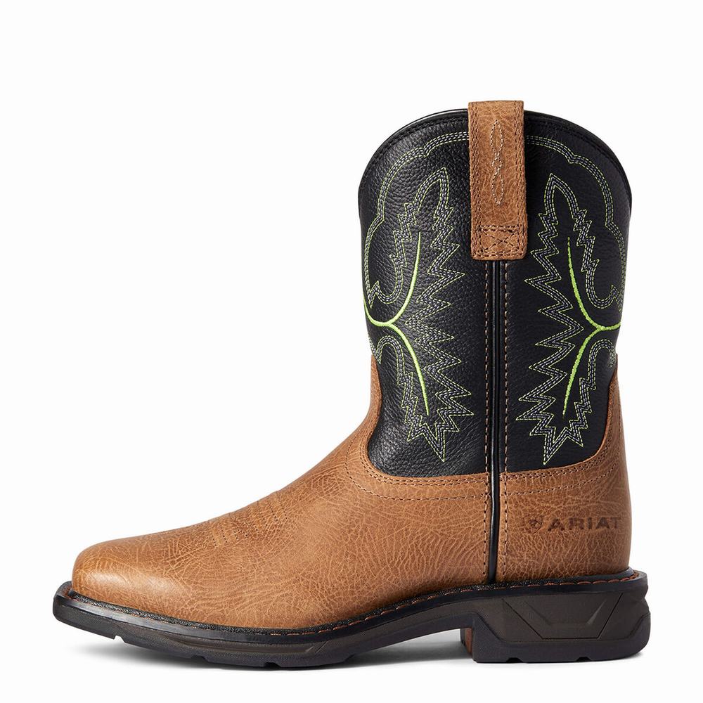 Kids' Ariat WorkHog XT Wide Square Toe Western Boots Multicolor | LGHR-83429