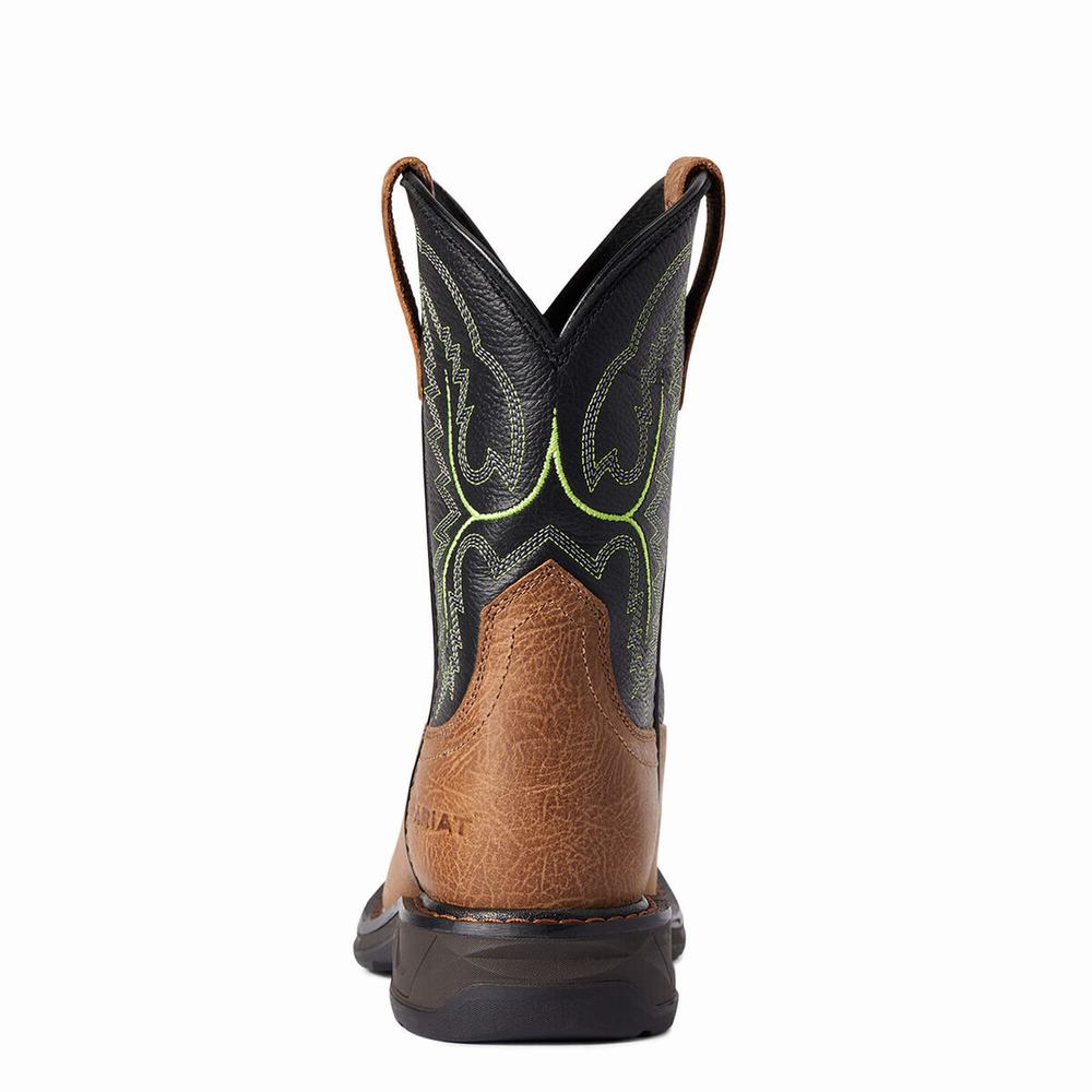 Kids' Ariat WorkHog XT Wide Square Toe Western Boots Multicolor | LGHR-83429