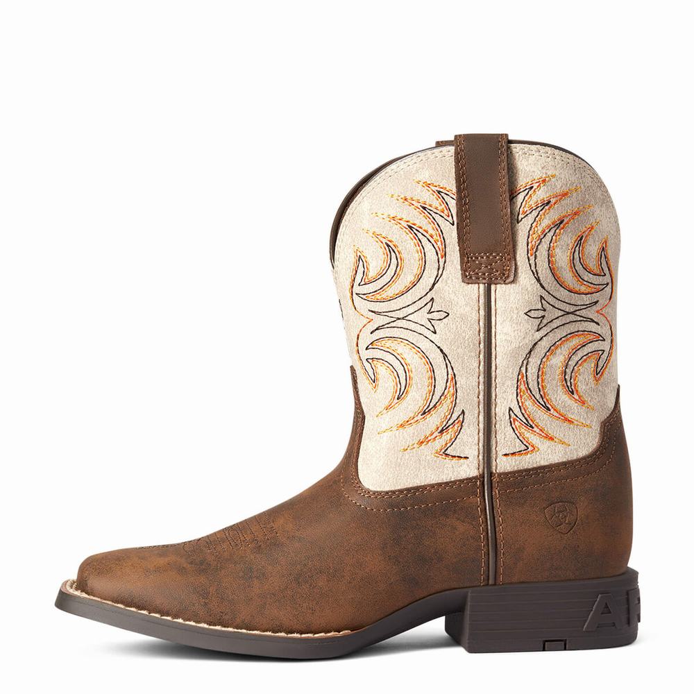 Kids' Ariat Youth Storm Western Boots Brown | QMXF-40236