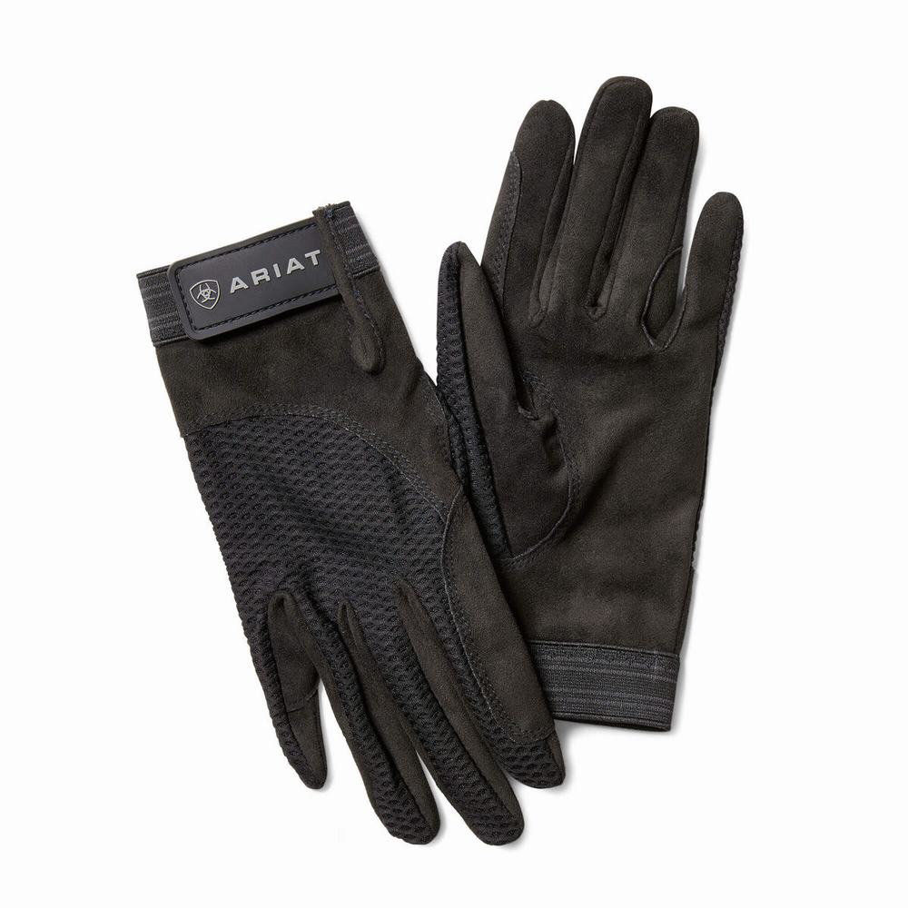 Men\'s Ariat Air Grip Gloves Black | CEXD-73941