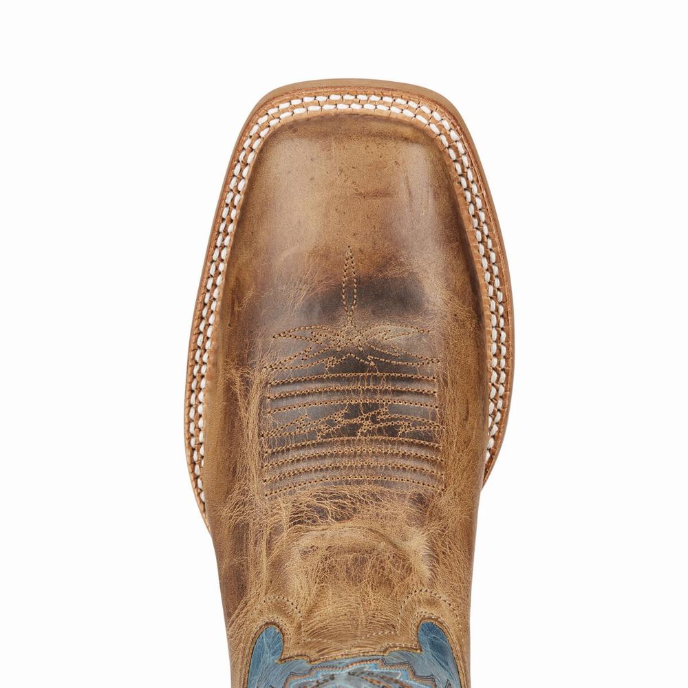 Men's Ariat Arena Rebound Western Boots Brown | KYWO-36250