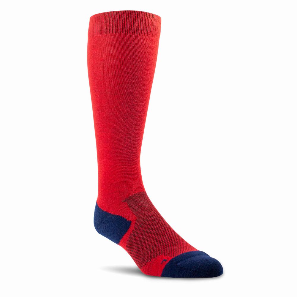 Men's Ariat AriatTEK Performance Socks Red | AZIF-23017