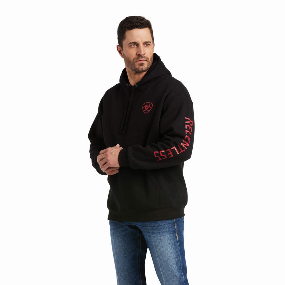 Men\'s Ariat Basic Hoodie Red | ISQZ-89036