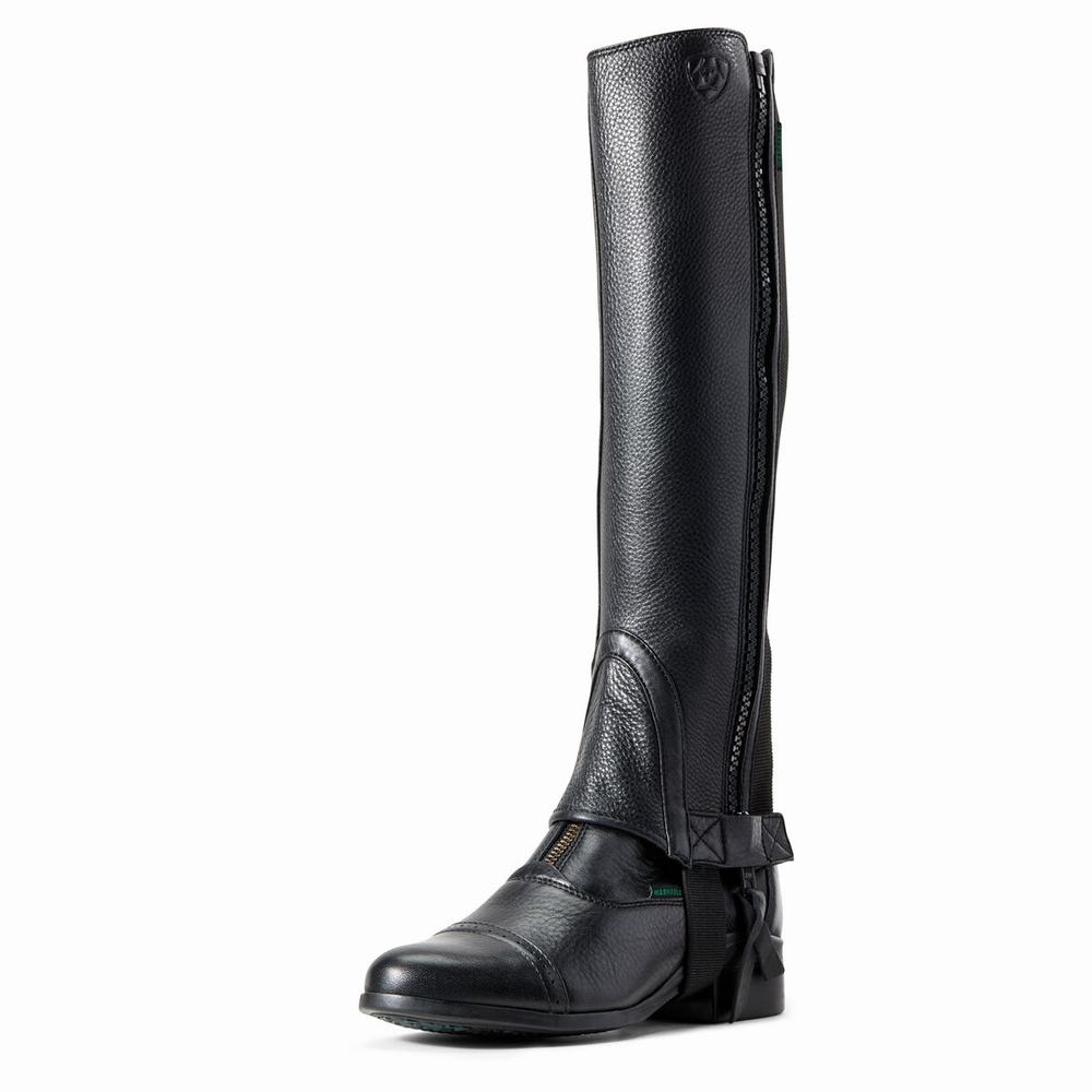 Men's Ariat Breeze Chap Half Chap Riding Boots Black | FEPV-43287