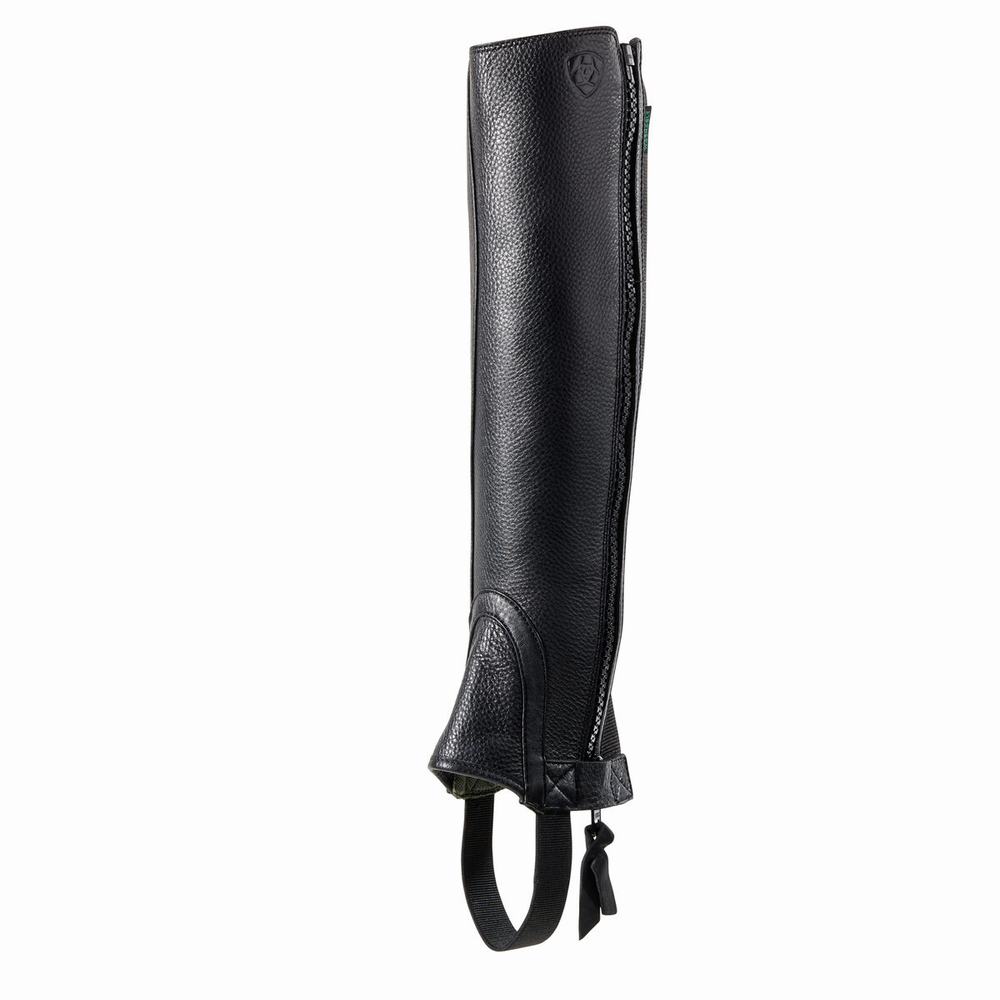 Men\'s Ariat Breeze Chap Half Chap Riding Boots Black | FEPV-43287