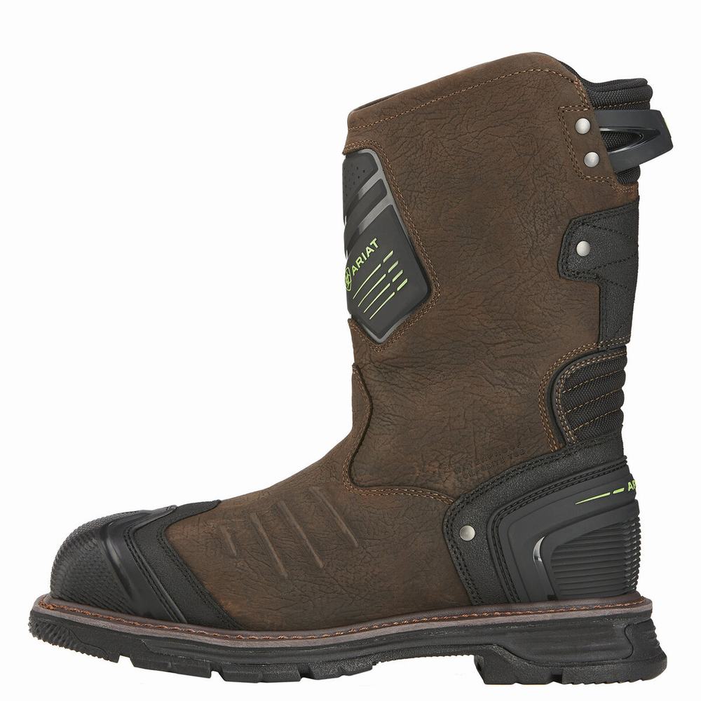 Men's Ariat Catalyst VX Wide Square Toe Waterproof Composite Toe Waterproof Boots Brown | FQBI-12538