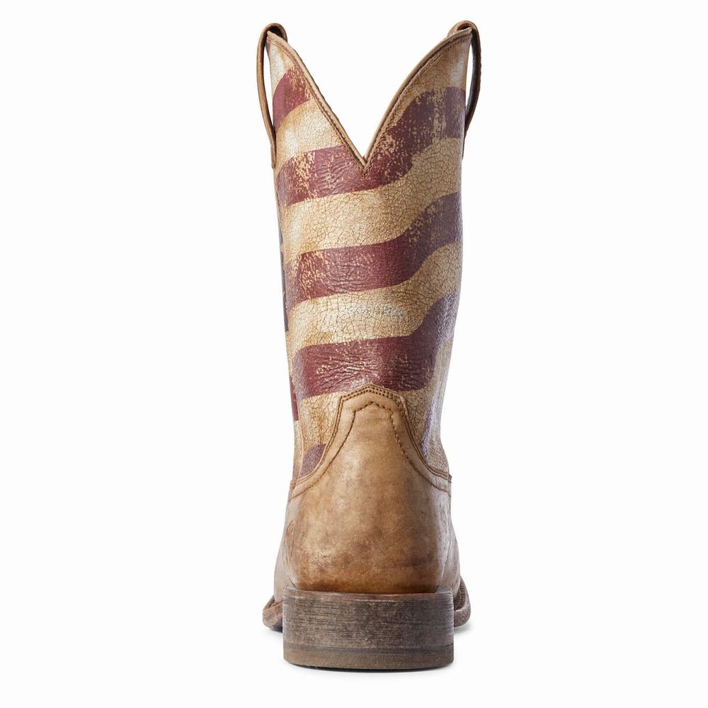 Men's Ariat Circuit Proud Western Boots Brown | XZHO-82150