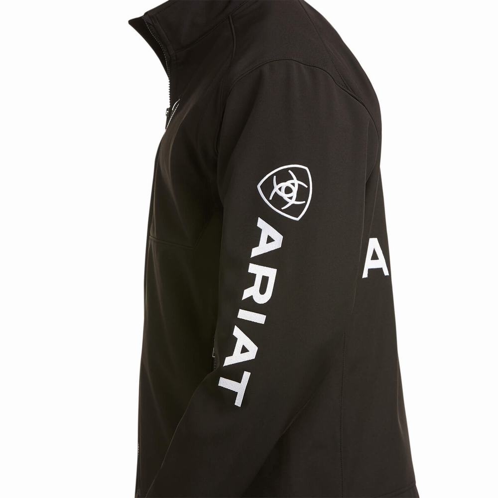 Men's Ariat Compton Cowboys Logo 2.0 Softshell Jackets Black | AHPT-71603