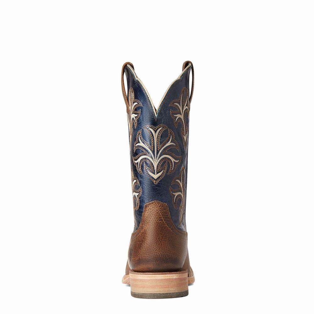 Men's Ariat Cowboss Western Boots Brown | FDYR-83547