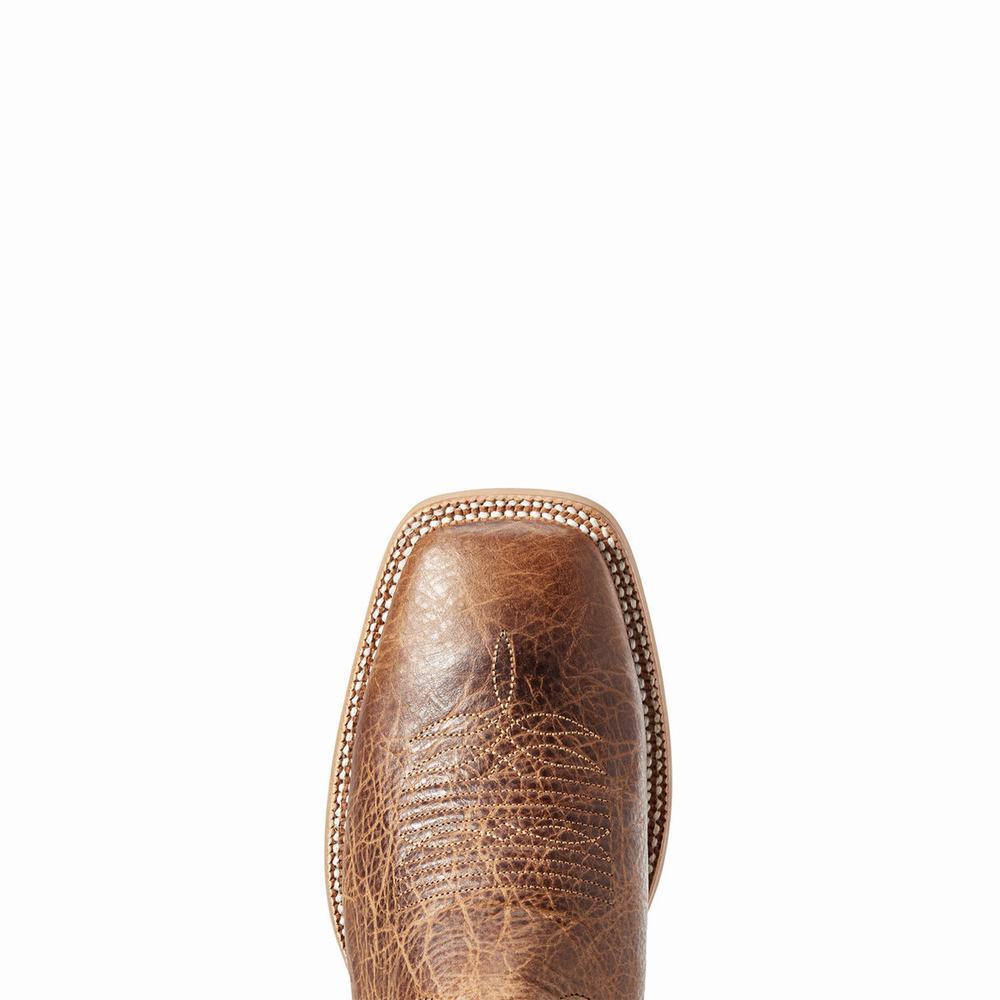 Men's Ariat Cowhand Western Boots Brown | XQPJ-12375