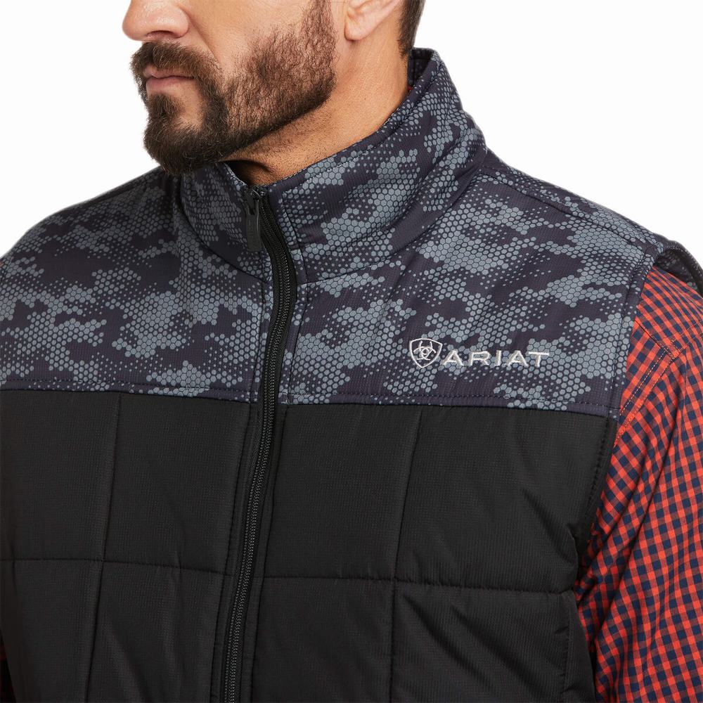 Men's Ariat Crius Insulated Jackets Black / Camo | ZFEV-60981