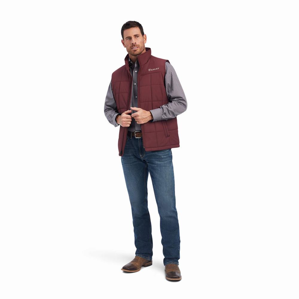 Men's Ariat Crius Insulated Jackets Red | JMHV-72169