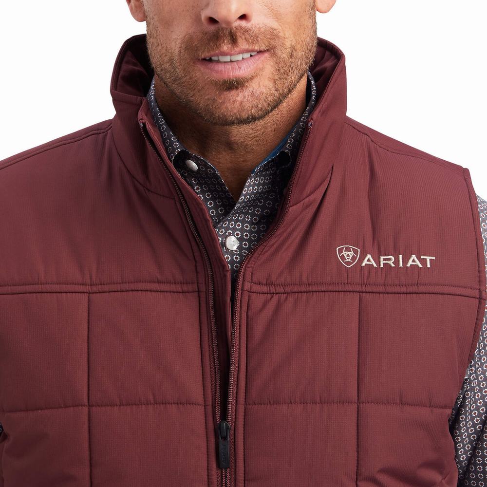 Men's Ariat Crius Insulated Jackets Red | JMHV-72169