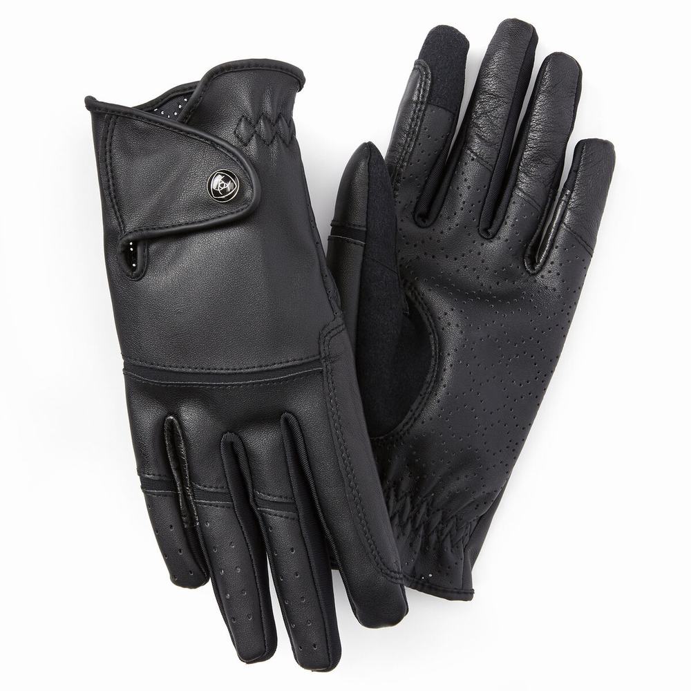 Men\'s Ariat Elite Grip Gloves Black | CYTX-17438