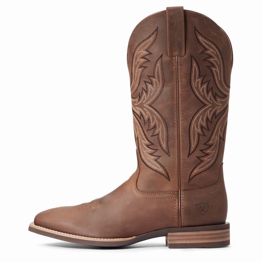 Men's Ariat Everlite Fast Time Western Boots Brown | BIDL-40516