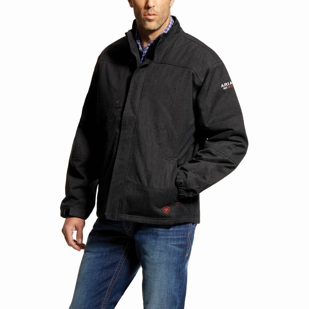 Men\'s Ariat FR H2O Waterproof Insulated Jackets Black | PAYX-28140