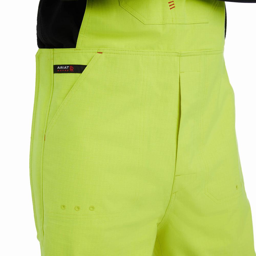 Men's Ariat FR Hi-Vis Waterproof Pants Yellow | BZVM-10268