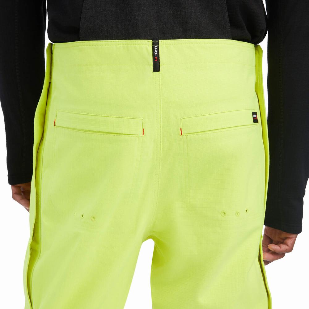 Men's Ariat FR Hi-Vis Waterproof Pants Yellow | BZVM-10268