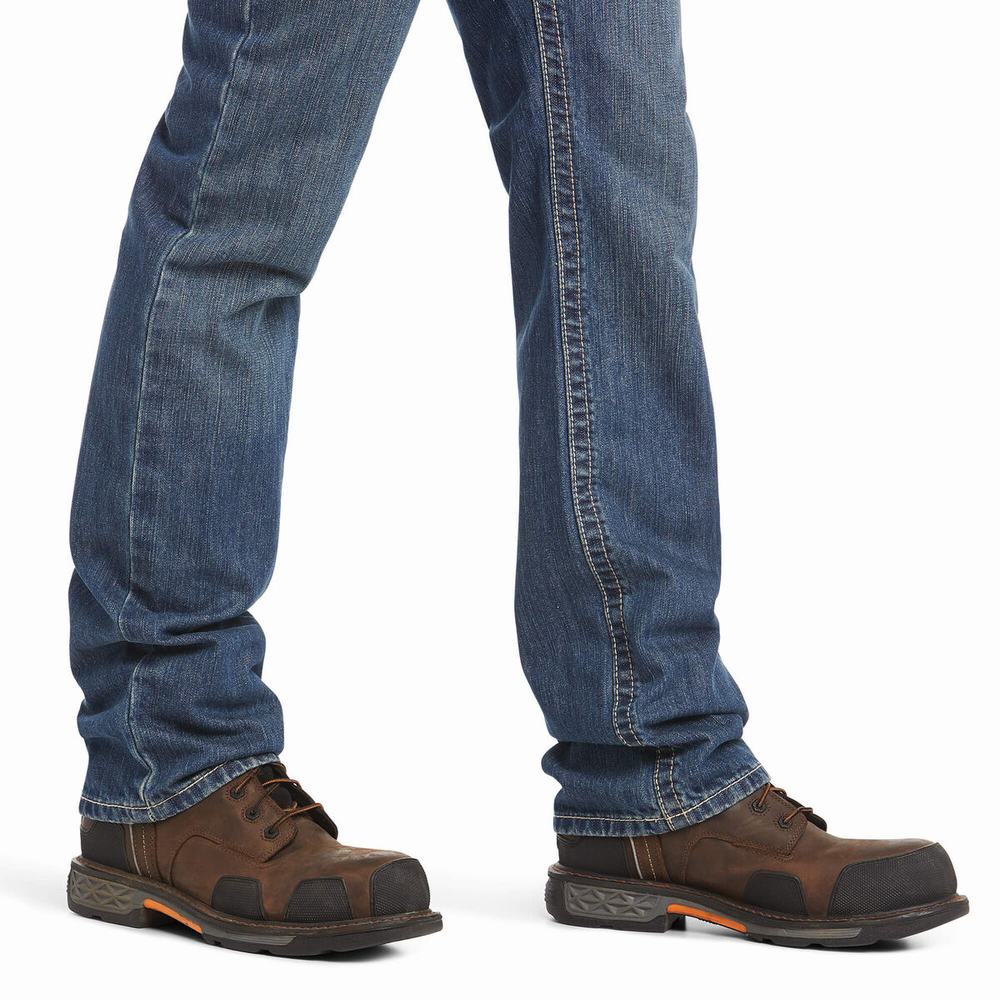 Men's Ariat FR M4 Relaxed Boundary Cut Straight-Fit Jeans Multicolor | BKPD-40312