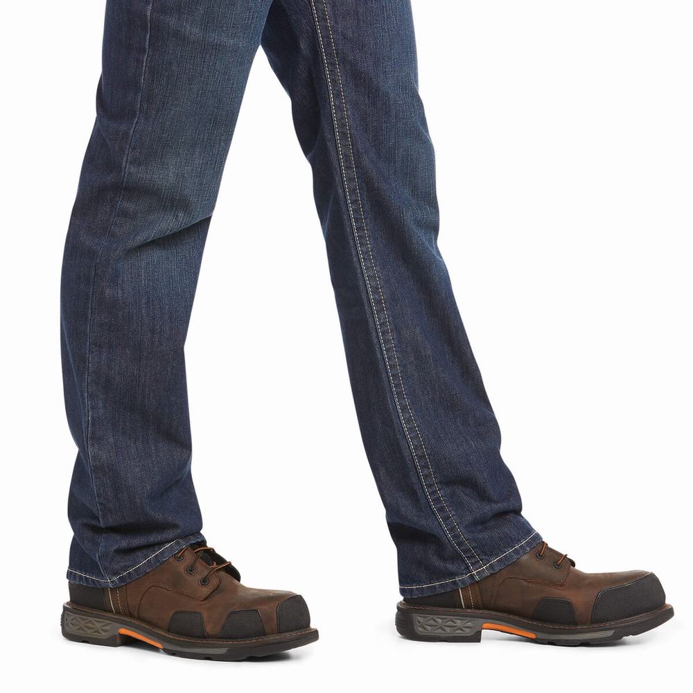 Men's Ariat FR M4 Relaxed Boundary Cut Straight-Fit Jeans Multicolor | YDXP-09316