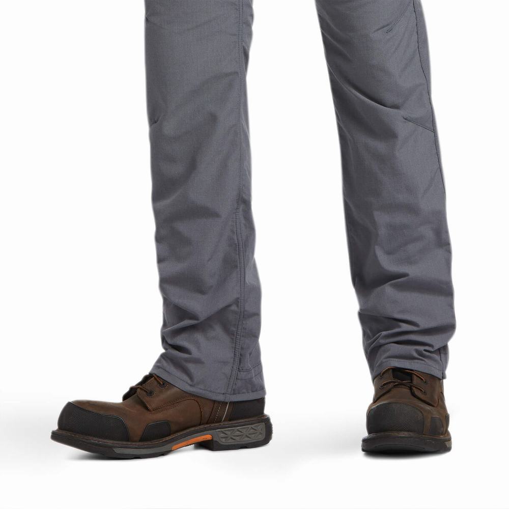 Men's Ariat FR M5 DuraLight Ripstop Pants Grey | NCTG-73104