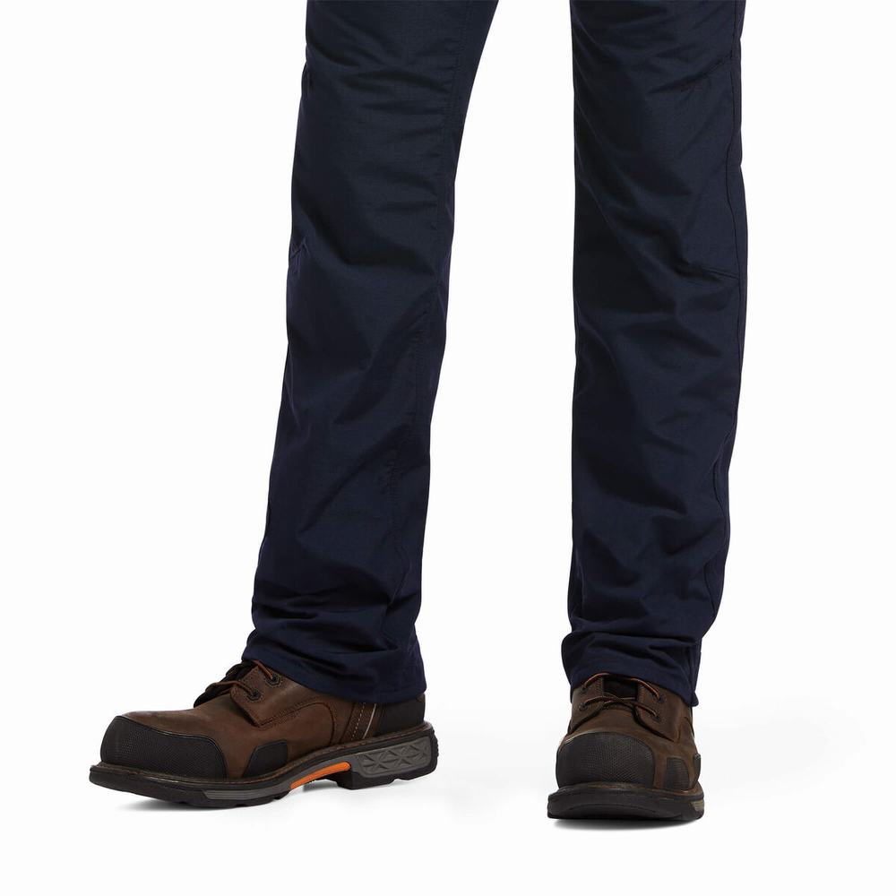 Men's Ariat FR M5 DuraLight Ripstop Pants Navy | YJEC-85391