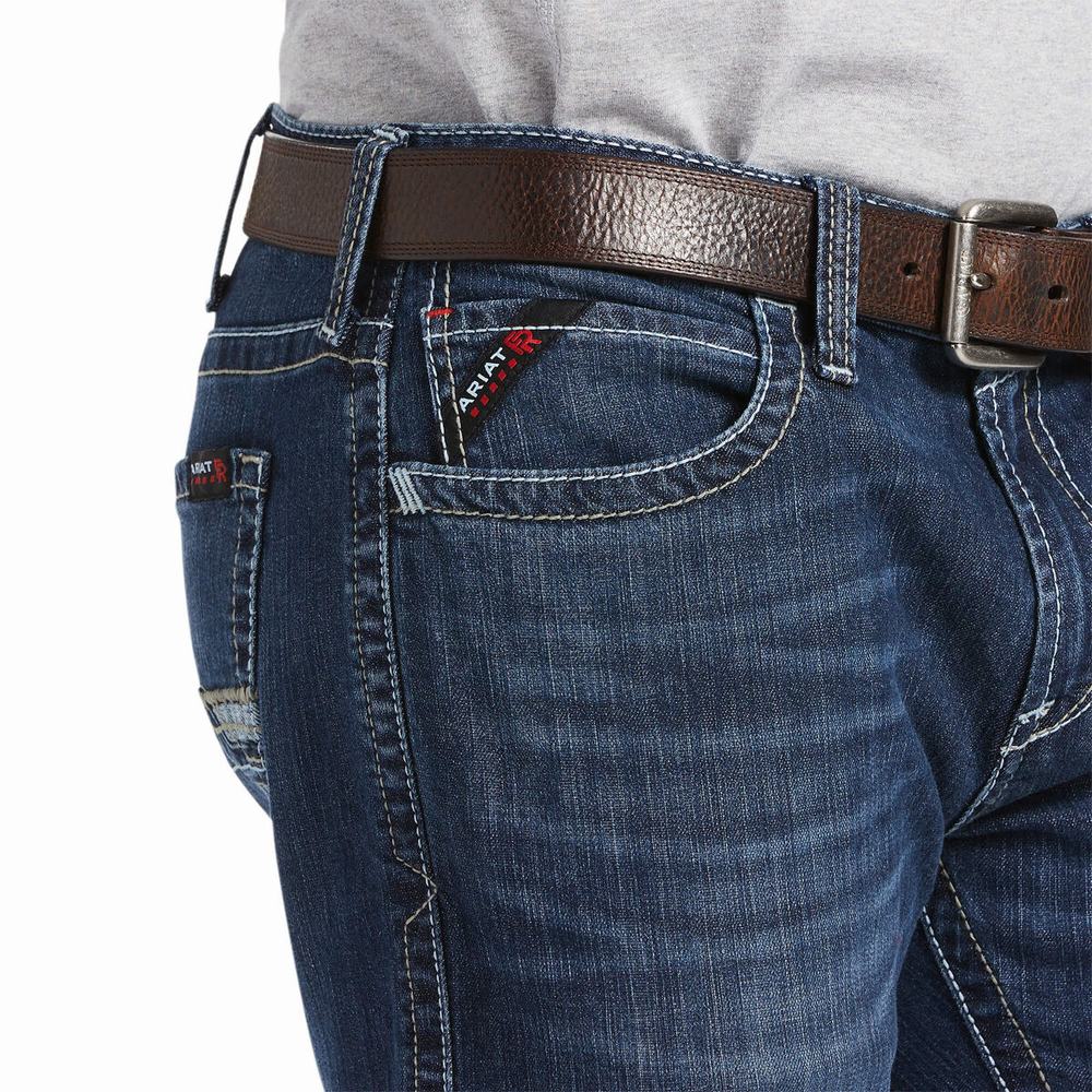 Men's Ariat FR M7 Slim Stretch DuraLight Shoreway Jeans Multicolor | JPSX-96531