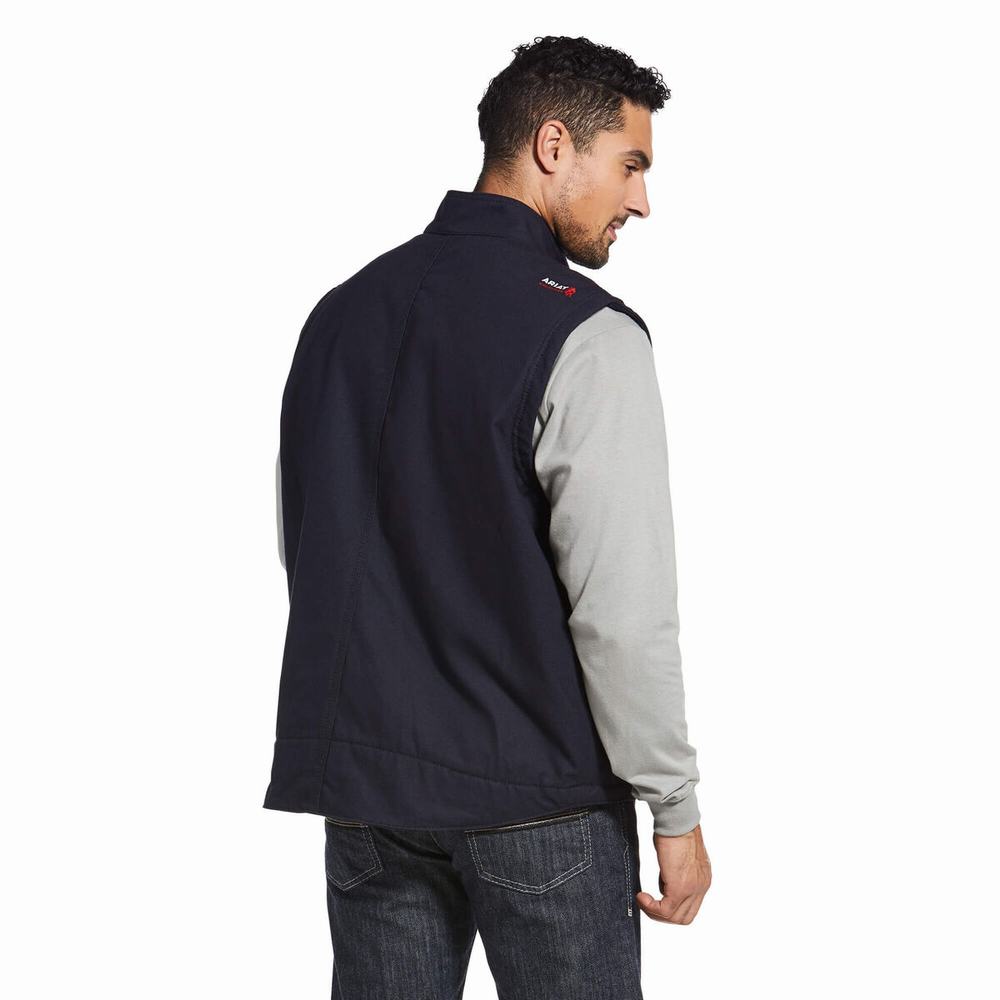 Men's Ariat FR Workhorse Insulated Jackets Navy | KLNH-14963