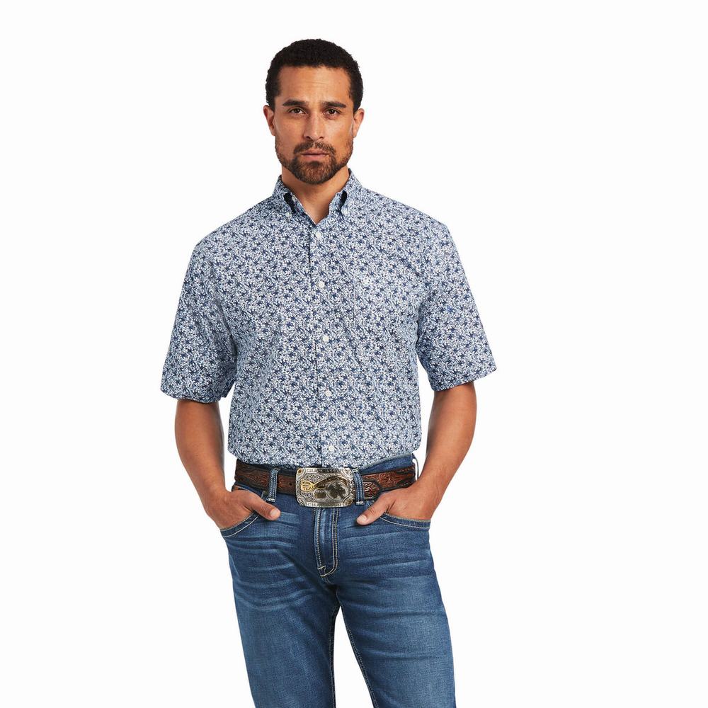 Men\'s Ariat Farid Classic Fit Shirts Multicolor | HCFQ-90472