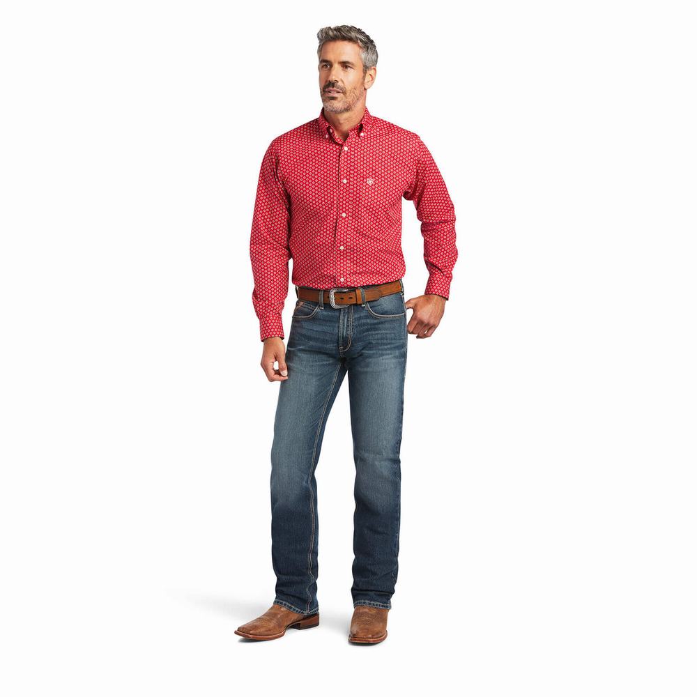 Men's Ariat Felton Fitted Shirts Multicolor | DPOG-35109