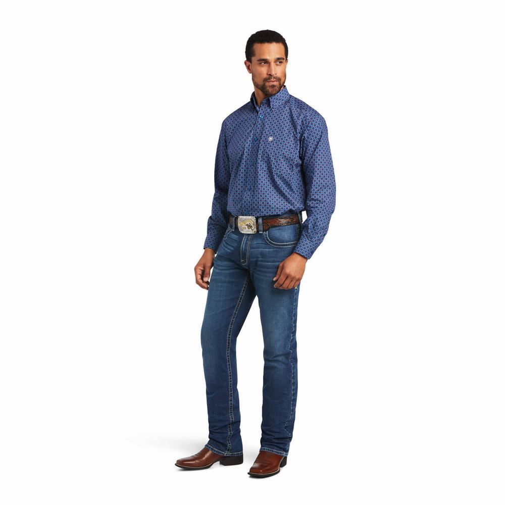 Men's Ariat Fitz Classic Fit Shirts Multicolor | OSTR-35760