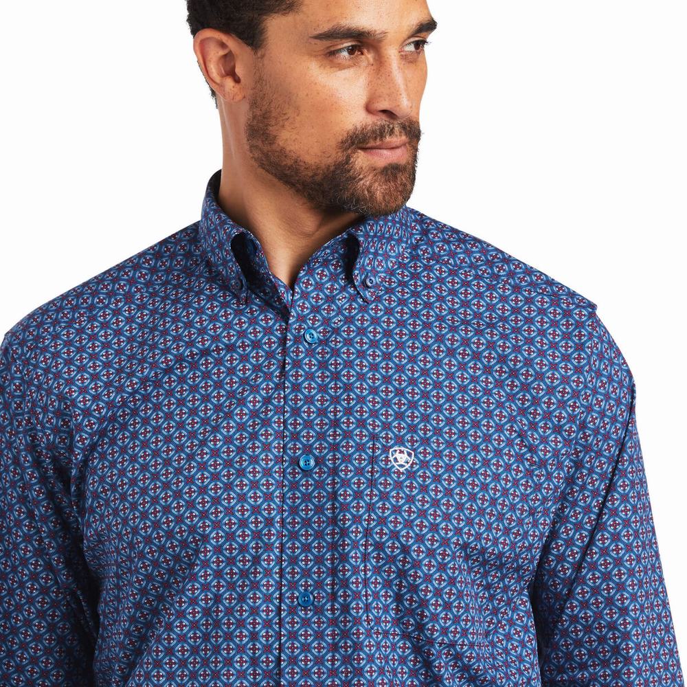 Men's Ariat Fitz Classic Fit Shirts Multicolor | OSTR-35760