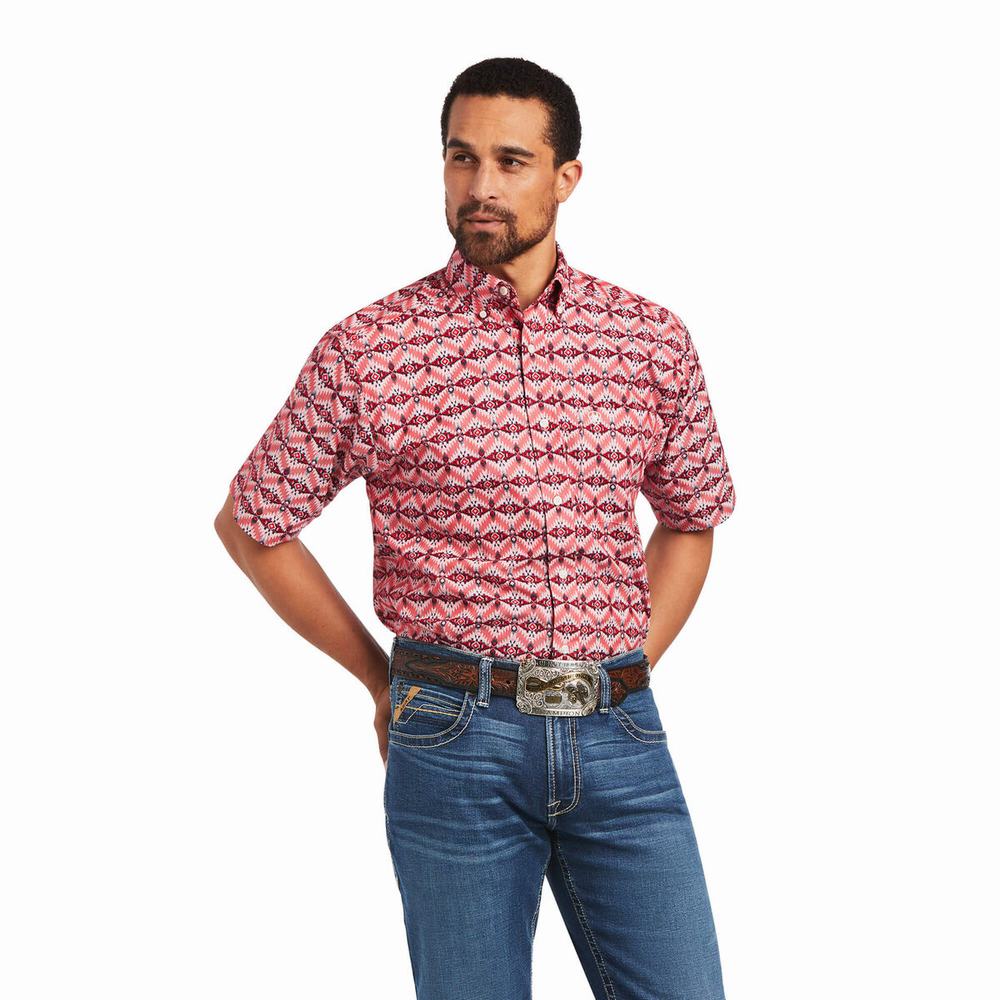 Men\'s Ariat Frankie Classic Fit Shirts Multicolor | MDGO-89361