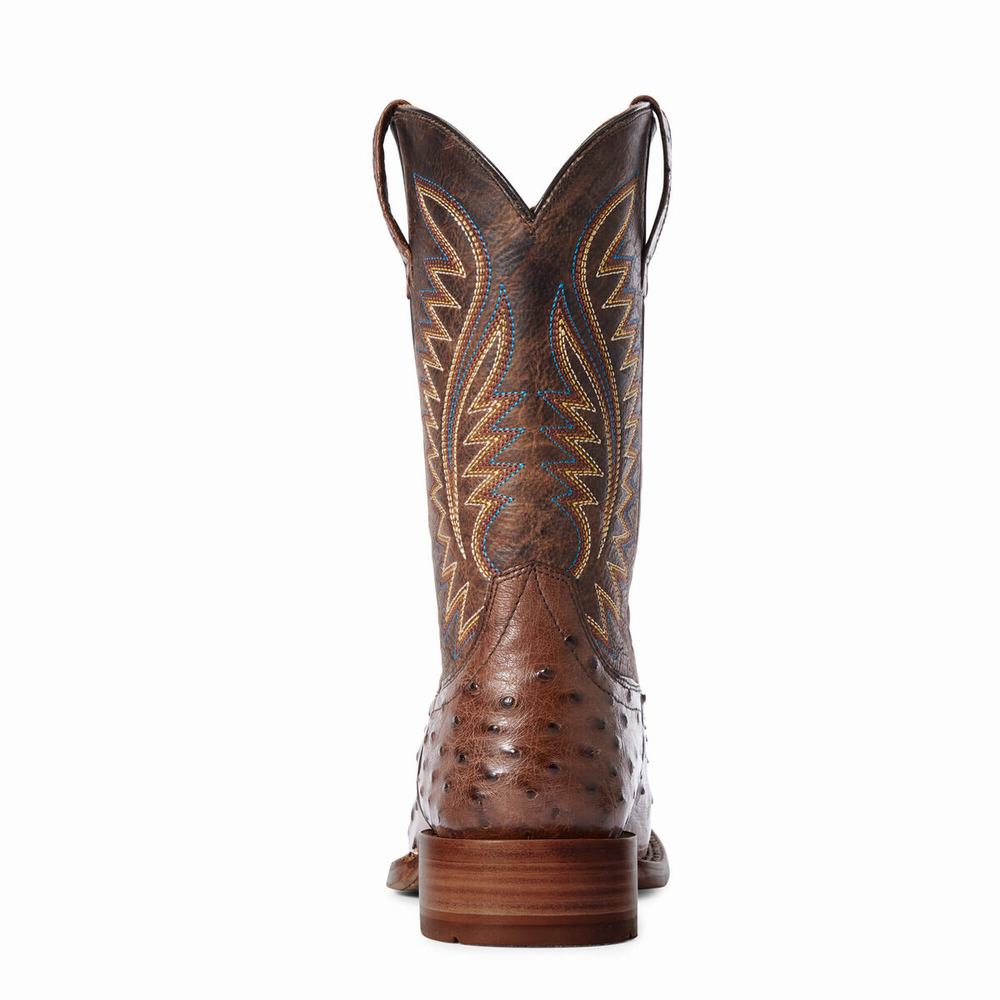 Men's Ariat Gallup Western Boots Beige | CRZG-05869