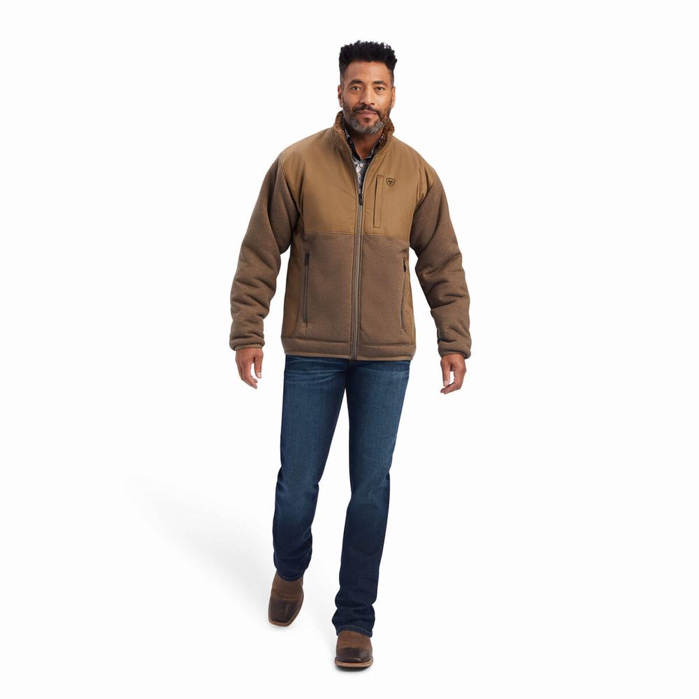 Men's Ariat Grizzly Canvas Bluff Jackets Multicolor | QOVA-23894