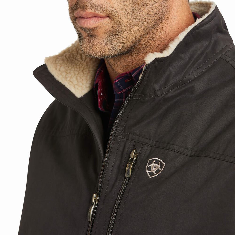 Men's Ariat Grizzly Canvas Jackets Multicolor | MQTJ-35628